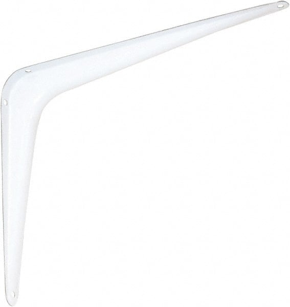 National Mfg. - 100 Lb Capacity, White Shelf Brackets - 8" Long x 10" High x 1-1/2" Wide - Exact Tooling