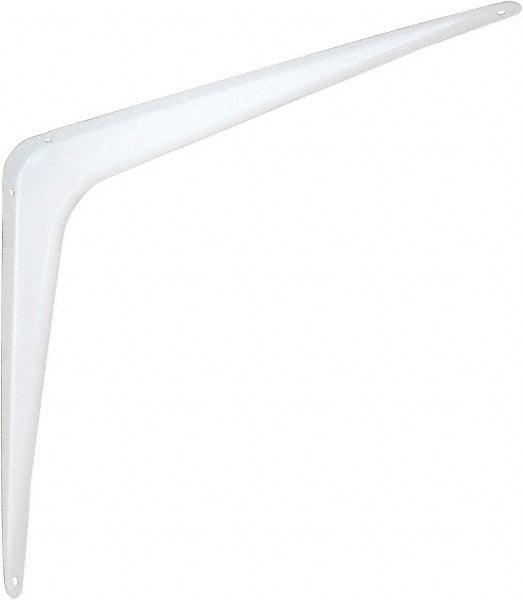 National Mfg. - 100 Lb Capacity, White Shelf Brackets - 12" Long x 14" High x 1.9" Wide - Exact Tooling