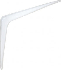 National Mfg. - 100 Lb Capacity, White Shelf Brackets - 12" Long x 14" High x 1.9" Wide - Exact Tooling