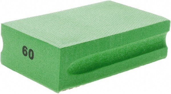 Brite Star - 60 Grit, Diamond Hand Pad - Green, 2-1/4" Wide x 3-3/4" Long, Coated - Exact Tooling