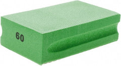 Brite Star - 60 Grit, Diamond Hand Pad - Green, 2-1/4" Wide x 3-3/4" Long, Coated - Exact Tooling