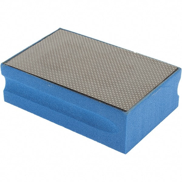 Brite Star - 600 Grit, Diamond Hand Pad - Blue, 2-1/4" Wide x 3-3/4" Long, Coated - Exact Tooling