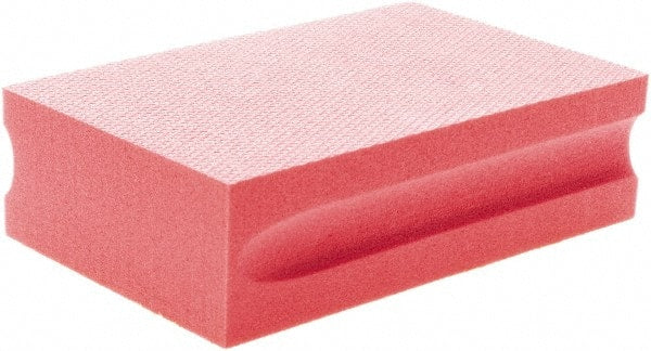 Brite Star - 1800 Grit, Diamond Hand Pad - Red, 2-1/4" Wide x 3-3/4" Long, Coated - Exact Tooling