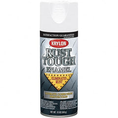 Krylon - White, Gloss, Rust Proof Enamel Spray Paint - 25 Sq Ft per Can, 12 oz Container, Use on Wood, Metal - Exact Tooling
