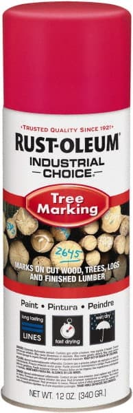 Rust-Oleum - 12 fl oz Fluorescent Pink Marking Paint - 300' Coverage, Modified Alkyd Formula, >500 gL VOC - Exact Tooling