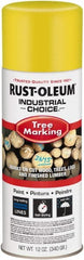 Rust-Oleum - 12 fl oz Yellow Marking Paint - 300' Coverage, Modified Alkyd Formula, >500 gL VOC - Exact Tooling
