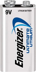 Energizer - Size 9V, Lithium, Standard Battery - 9 Volts, Snap Terminal - Exact Tooling