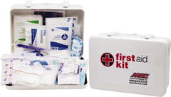 Medique - 100 Piece, 10 Person, Industrial First Aid Kit - 11" Wide x 7-1/2" Deep x 2-1/2" High, Metal Case - Exact Tooling