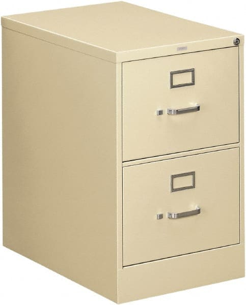 Hon - 18-1/4" Wide x 29" High x 26-1/2" Deep, 2 Drawer Vertical File - Steel, Putty - Exact Tooling