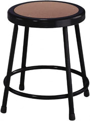 NPS - 18 Inch High, Stationary Fixed Height Stool - 14 Inch Deep x 14 Inch Wide, Hardboard Seat, Black - Exact Tooling