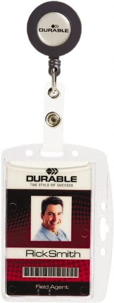 DURABLE - Slide In/Out Badge Holder - Clear - Exact Tooling