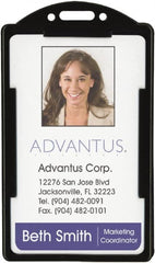 ADVANTUS - Clip-On Badge Holder - Black - Exact Tooling