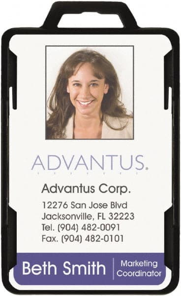 ADVANTUS - Various Attachment Types Badge Holder - Black - Exact Tooling