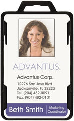ADVANTUS - Various Attachment Types Badge Holder - Black - Exact Tooling