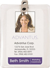 ADVANTUS - Clip-On Badge Holder - Clear - Exact Tooling