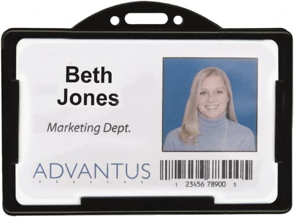 ADVANTUS - Clip-On Badge Holder - Black - Exact Tooling