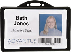 ADVANTUS - Clip-On Badge Holder - Black - Exact Tooling