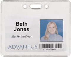 ADVANTUS - Clip-On Badge Holder - Clear - Exact Tooling