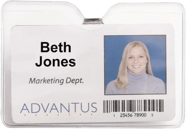 ADVANTUS - Clip-On Badge Holder - Clear - Exact Tooling