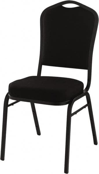 NPS - Fabric Black Stacking Chair - Black Frame, 17" Wide x 23" Deep x 36" High - Exact Tooling