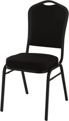 NPS - Fabric Black Stacking Chair - Black Frame, 17" Wide x 23" Deep x 36" High - Exact Tooling