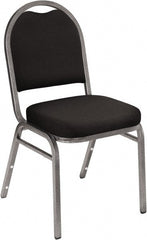 NPS - Fabric Black Stacking Chair - Silver Frame, 18" Wide x 20" Deep x 34" High - Exact Tooling