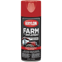 Krylon - Red (Massey Ferguson), 12 oz Net Fill, Gloss, Farm & Equipment Spray Paint - 12 oz Container, Use on Equipment - Exact Tooling