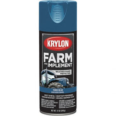 Krylon - Blue (Ford), 12 oz Net Fill, Gloss, Farm & Equipment Spray Paint - 12 oz Container, Use on Equipment - Exact Tooling