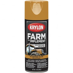 Krylon - Yellow (Caterpillar Old), 12 oz Net Fill, Gloss, Farm & Equipment Spray Paint - 12 oz Container, Use on Equipment - Exact Tooling
