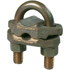 Panduit - 4 to 2/0 AWG Compatible Grounding Clamp - Bronze, 5-1/4" OAL, cULus Listed 467 & DB Rated - Exact Tooling
