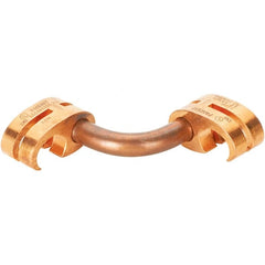 Panduit - 2 AWG Compatible Grounding Clamp - Copper Alloy, 1" OAL - Exact Tooling
