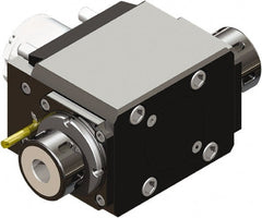 Lyndex - 25/32" Max Cut, 25/32" Shank Diam, Okuma Twin Spindle Drill/Milling - 2.7559" Projection, ER32 Series - Exact Tooling