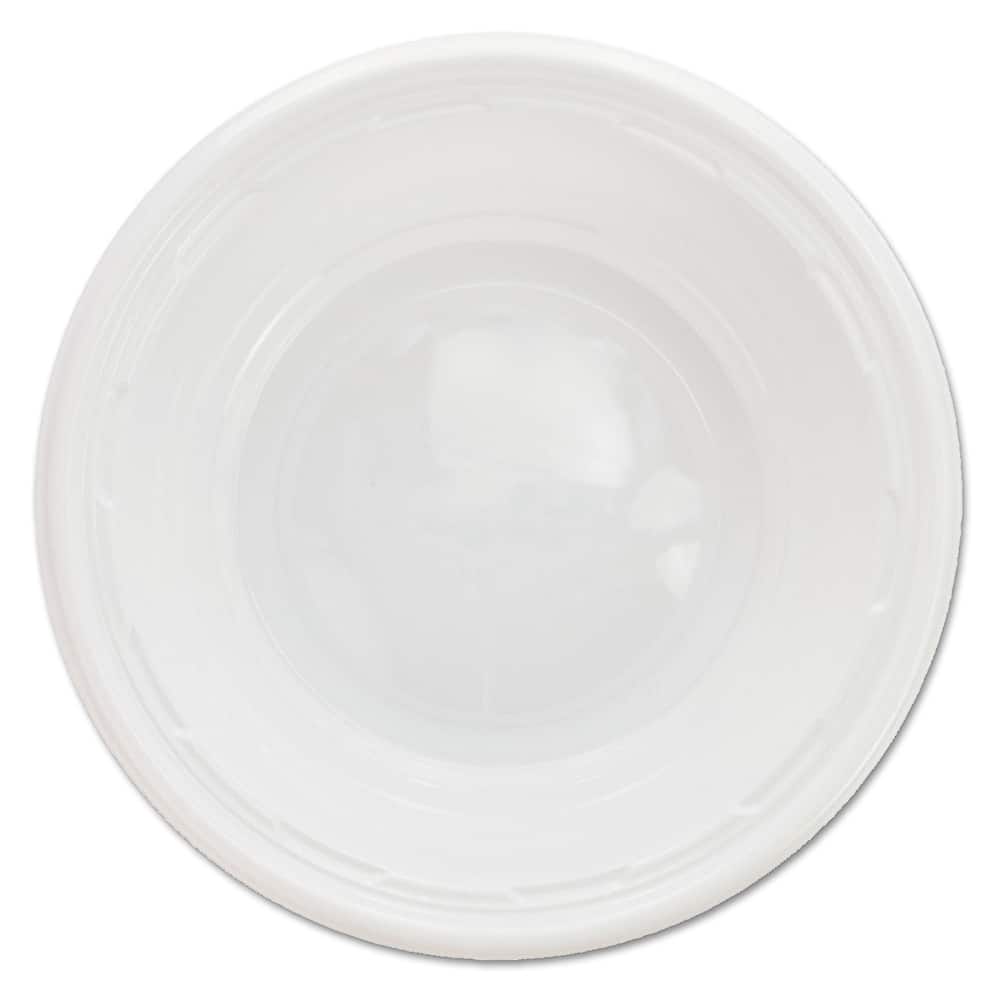 DART - Paper & Plastic Cups, Plates, Bowls & Utensils; Breakroom Accessory Type: Bowls ; Breakroom Accessory Description: Dinnerware-Bowl; Plastic ; Color: White - Exact Tooling