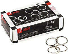 ACCO - 3/4", Book Rings - Steel, Silver - Exact Tooling