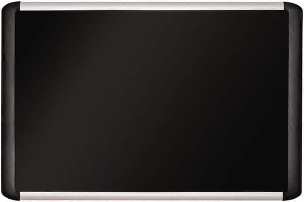 MasterVision - 49.41" Wide x 77.17" High Cork Bulletin Board - Fabric, Black - Exact Tooling