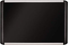 MasterVision - 49.61" Wide x 100.79" High Cork Bulletin Board - Fabric, Black - Exact Tooling