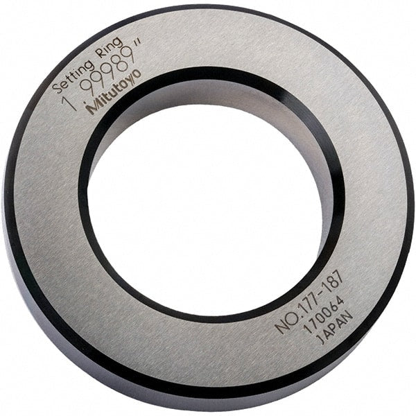 Mitutoyo - Setting Rings Inside Diameter (Decimal Inch): 2.0000 Outside Diameter (Decimal Inch): 3.3500 - Exact Tooling