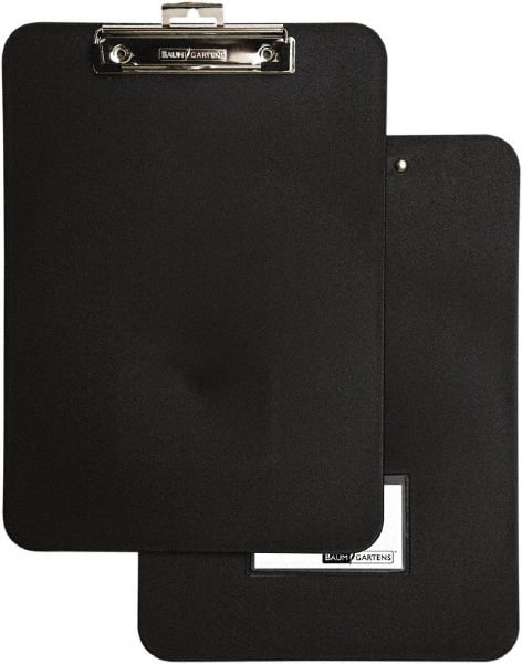 Baum/Gartens - 12-1/2 Inch Long x 9 Inch Wide, Clip Board - Black - Exact Tooling