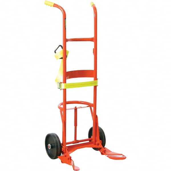 Wesco Industrial Products - 1,000 Lb Load Capacity, 30, 55 & 85 Gal Pail Tipper - 23-3/4" Wide x 60" High, 2 Steel Wheels - Exact Tooling