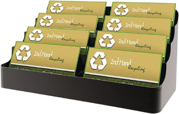 Deflect-o - Black Business Card Holder - Plastic - Exact Tooling