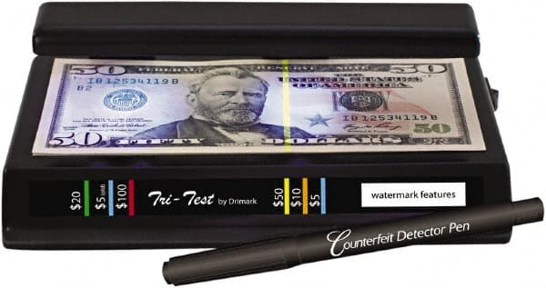 Dri-Mark - Black Counterfeit Detector Marker - Felt Tip, Chemically Sensitive Ink - Exact Tooling