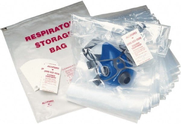 Allegro - Full Face Mask, Half Face Mask Face Shield Storage Bag - Polyester, 8" Long x 11" Wide, 1,800 Cu In Capacity - Exact Tooling