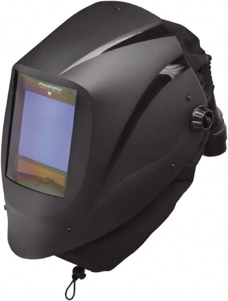 Allegro - Size Adjustable, PAPR Compatible Welding Helmet with Flip-Up Welding Lens over Face Shield - Dupont Super Tough Flame Retardant Nylon, Black, Compatible with EZ Air PAPR - Exact Tooling