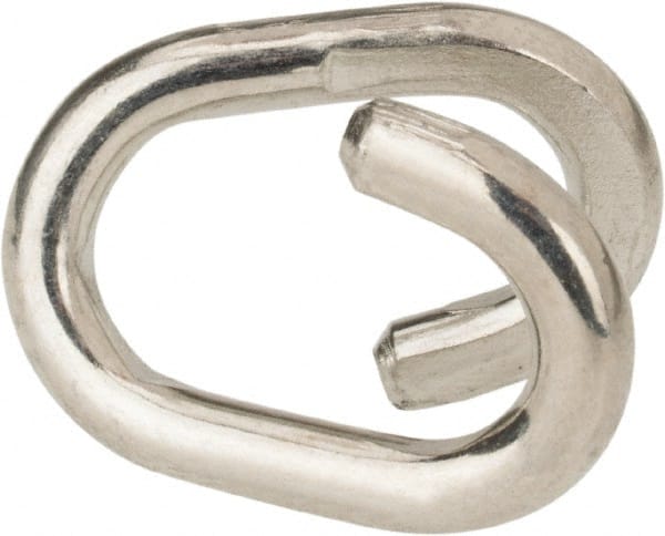 Value Collection - Q235 Grade Blue Zinc Plating A3 Open End Link - 1/2" Diameter, 1,700 Lb Load Limit - Exact Tooling