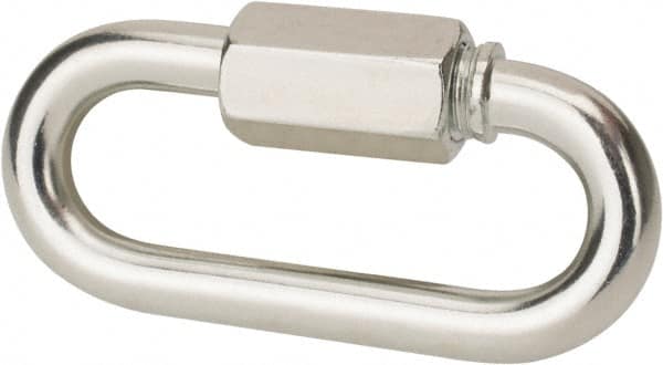 Value Collection - Q235 Grade Blue Zinc Plating A3 Quick Link - 3/8" Diameter, 2,200 Lb Load Limit - Exact Tooling