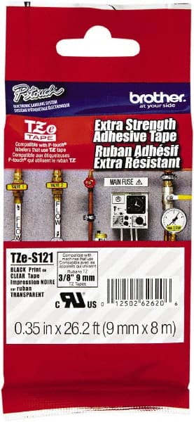 Brother - 3/8" Wide, Clear Tape Cassette - For Label Maker - Exact Tooling