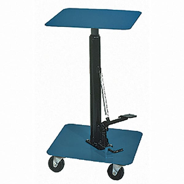 Wesco Industrial Products - 200 Lb Capacity Manual Hydraulic Post Lift Table - 28-1/2" to 46" Lift Height, 16" Platform Length x 16" Platform Width - Exact Tooling