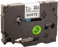 Brother - 1/4" Wide x 314.4" Long, White Plastic/Paper Tape Cassette - For Label Maker - Exact Tooling