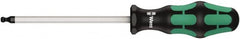 Wera - 3/8" Hex Ball End Driver - 6" Bade Length, Ergonomic Cushion Grip Handle, 262mm OAL - Exact Tooling