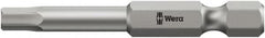 Wera - 5/32" Hex Bit - 1/4" Hex Drive, 3-1/2" OAL - Exact Tooling